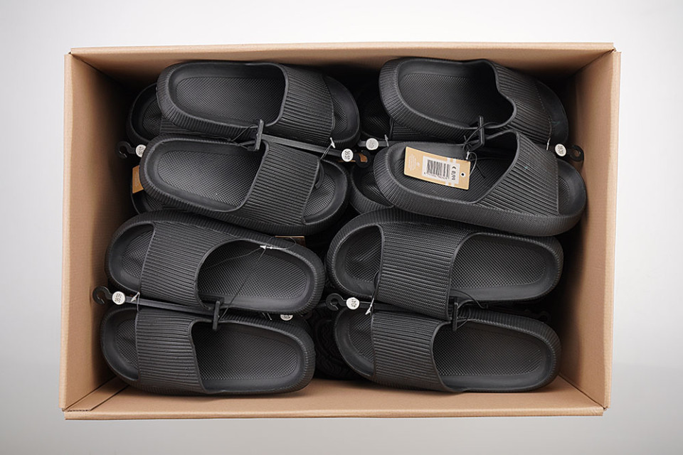 Badslipper Uni Zwart Retour W1