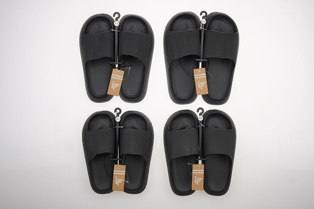 Badslipper Uni Zwart Retour W2